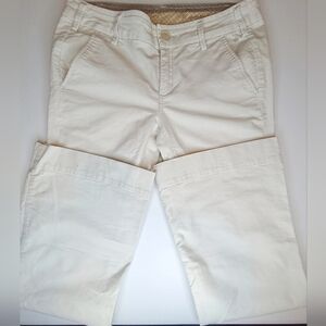 Y2K G1 Tailor Goods Off-White Light Grey Brushed Cotton Low Rise Flared Jeans